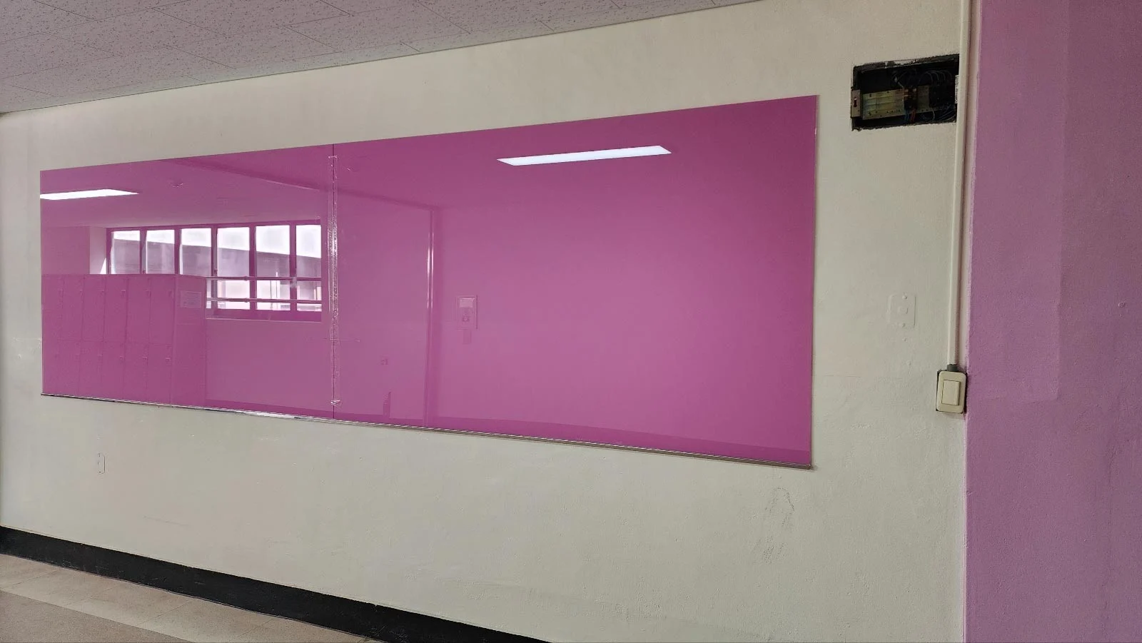 백페인트글라스 게시판 P237 연분홍색