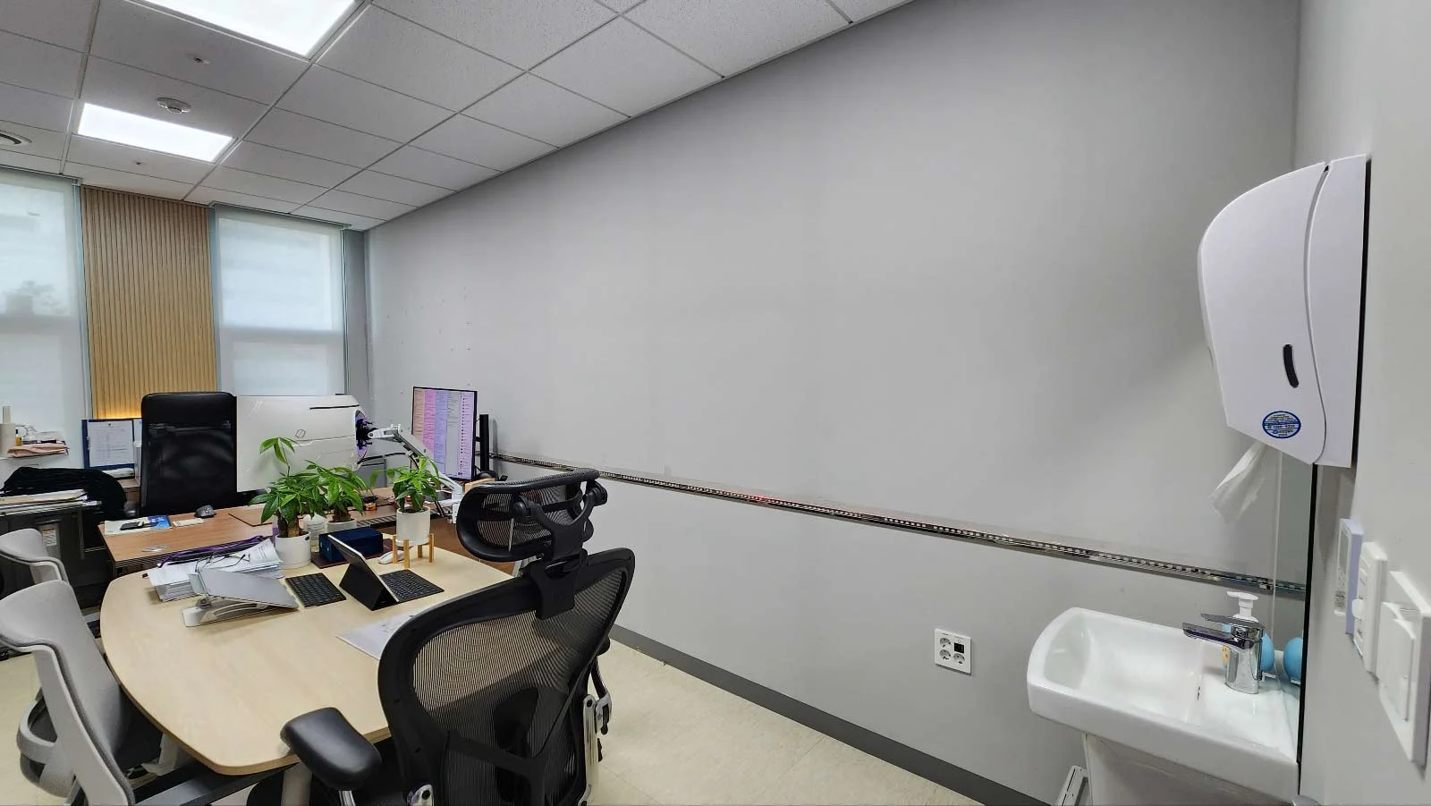 카톨릭대학병원 난반사유리 몰딩설치