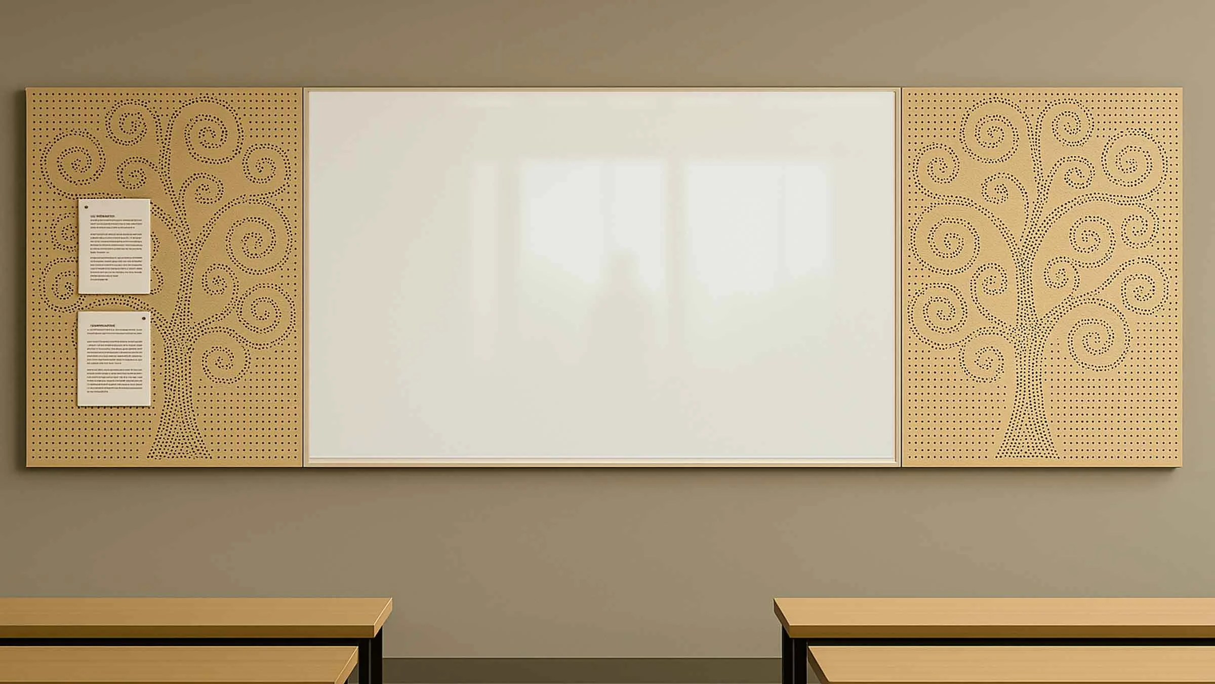 타공게시판과 유리칠판