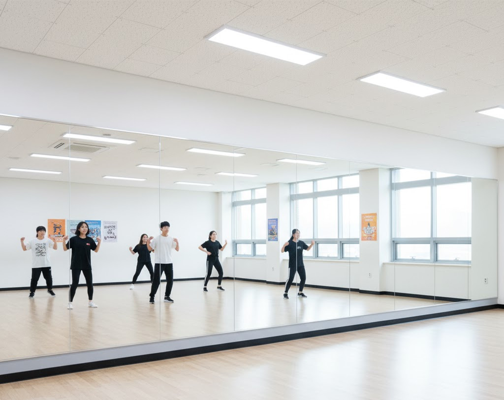 댄스동아리실 거울설치