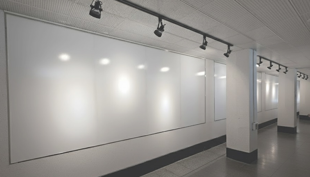 구리여중학교 난반사유리칠판 설치 사진