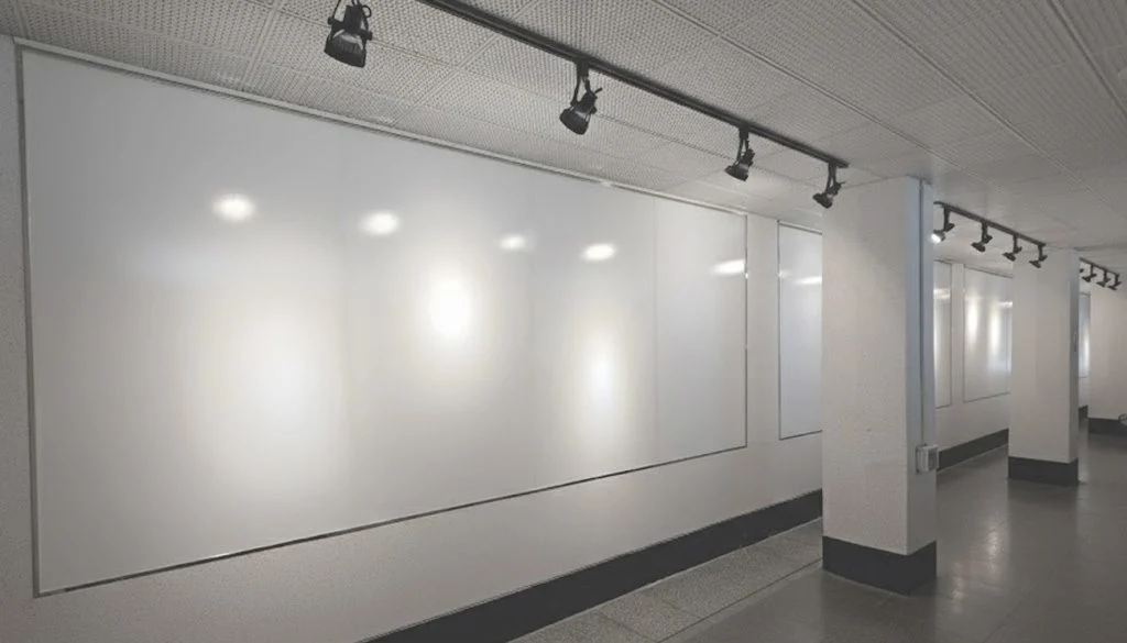 구리여중학교 난반사유리칠판 설치 사진