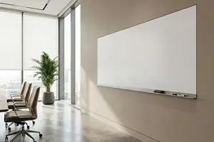 회의실 인테리어와 빔프로젝터 투사가 가능한 무광 스크린유리칠판