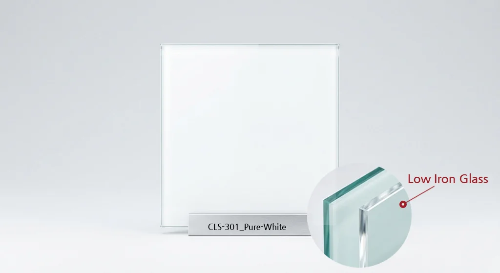 조양글라스 퓨어 화이트 프리미엄 백페인트글라스 CLS-301 Pure White